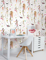 Fun Chic Pink Peel & Stick Wallpaper