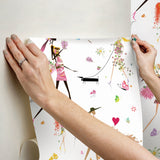 Fun Chic Pink Peel & Stick Wallpaper