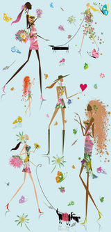 Fun Chic Blue Peel & Stick Wallpaper