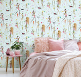 Fun Chic Blue Peel & Stick Wallpaper