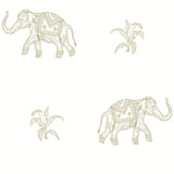 Elephant Walk White Peel & Stick Wallpaper