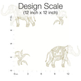 Elephant Walk White Peel & Stick Wallpaper