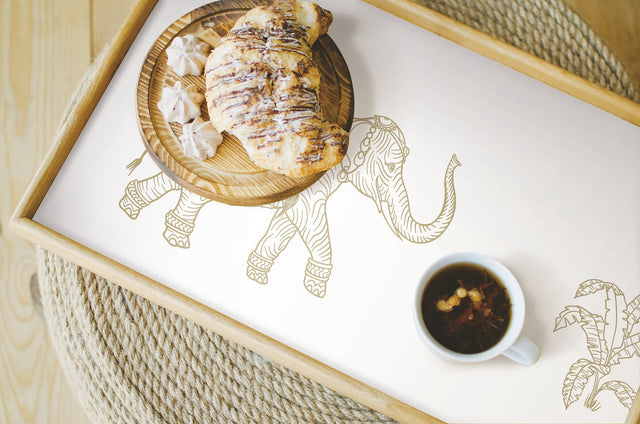 Elephant Walk White Peel & Stick Wallpaper