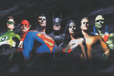 Alex Ross Justice League Multicolor Peel & Stick Wall Mural with Whimsical Licensed Novelty Style - York RMK12269M
