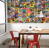 Classic DC Comics Covers Multicolor Peel & Stick Wall Mural with Whimsical Licensed Novelty Pattern - York RMK12271M