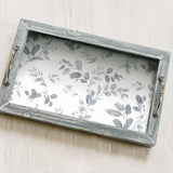 Dancing Leaves Grey Peel & Stick Wallpaper with Whimsical Botanical Flowers Pattern - York RMK12272PL