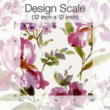Iris Purple Peel & Stick Wallpaper with Whimsical Botanical Flowers - York RMK12295PL