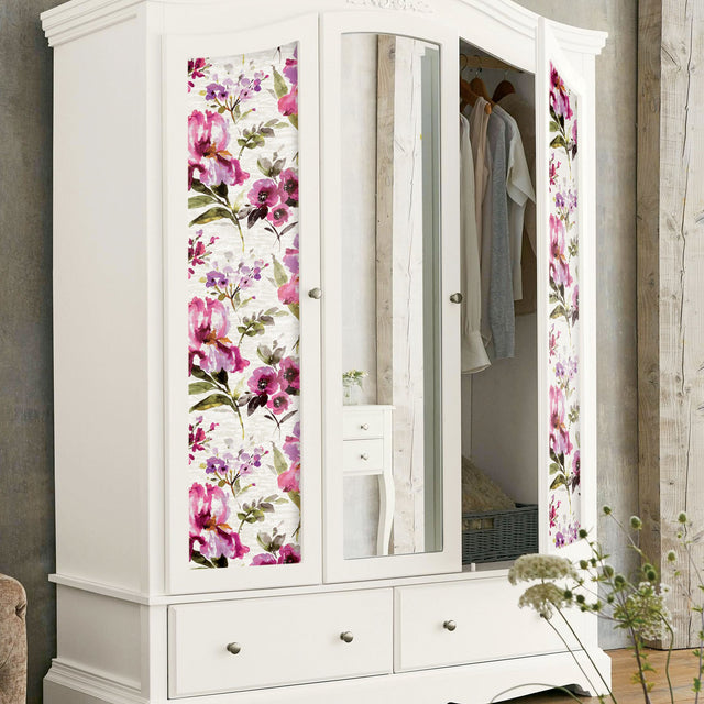 Iris Purple Peel & Stick Wallpaper with Whimsical Botanical Flowers - York RMK12295PL