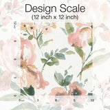 Iris Pink Peel & Stick Wallpaper with Whimsical Botanical Flowers - York RMK12297PL