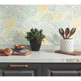 Succulent Plant Green Peel & Stick Wallpaper with Whimsical Botanical Novelty Pattern - York RMK12313RL