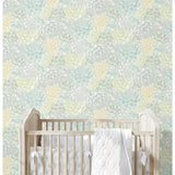 Succulent Plant Green Peel & Stick Wallpaper with Whimsical Botanical Novelty Pattern - York RMK12313RL