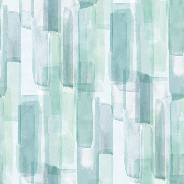 Watercolor Glass Blue Peel & Stick Wallpaper with Abstract Whimsical Pattern - York RMK12316RL