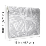 Butterfly Grey Peel & Stick Wallpaper