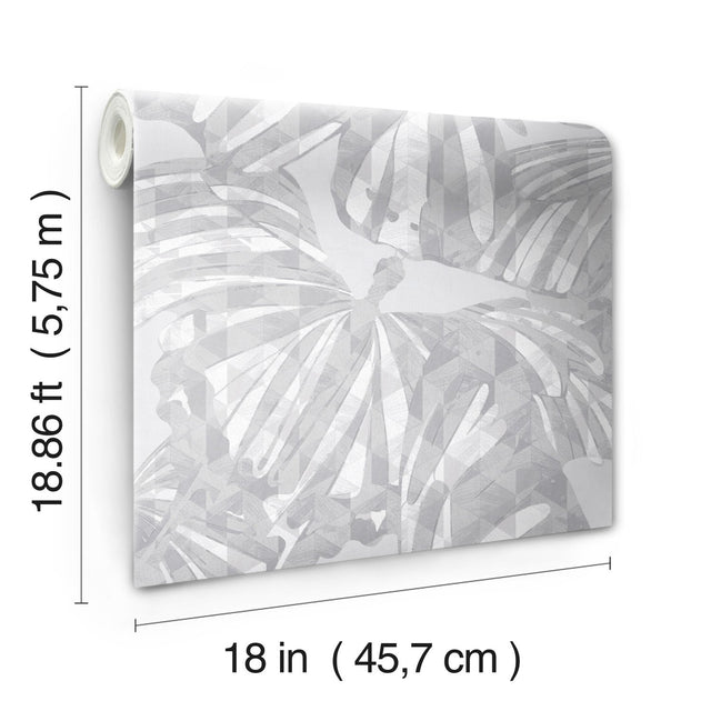 Butterfly Grey Peel & Stick Wallpaper