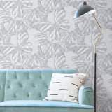 Butterfly Grey Peel & Stick Wallpaper