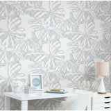 Butterfly Grey Peel & Stick Wallpaper