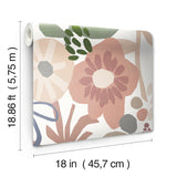 Desert Floral Pink Peel & Stick Wallpaper with Whimsical Botanical Motif - York RMK12319RL