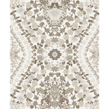 Dried Flower Kaleidoscope Taupe Peel & Stick Wallpaper with Botanical Novelty Pattern - York RMK12321RL