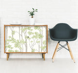 Birch Grove Green Peel & Stick Wallpaper with Botanical Birch Tree Pattern - York RMK12342PLW
