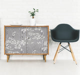 Birch Grove Grey Peel & Stick Wallpaper with Botanical Birch Trees Motif - York RMK12343PLW