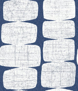 Mid-Century Beads Blue Peel & Stick Wallpaper with Geometric Abstract Motif - York RMK12346PL