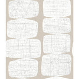 Mid-Century Beads White Peel & Stick Wallpaper with Geometric Abstract Motif - York RMK12347PL