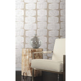 Mid-Century Beads White Peel & Stick Wallpaper with Geometric Abstract Motif - York RMK12347PL