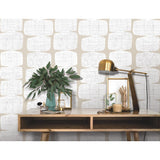 Mid-Century Beads White Peel & Stick Wallpaper with Geometric Abstract Motif - York RMK12347PL