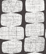 Mid-Century Beads Black Peel & Stick Wallpaper with Geometric Abstract Motif - York RMK12348PL