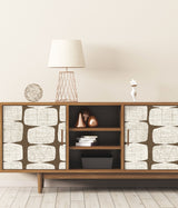 Mid-Century Beads Brown Peel & Stick Wallpaper with Geometric Abstract Motif - York RMK12349PL