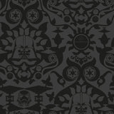 Star Wars The Dark Side Damask Charcoal Peel & Stick Wallpaper with Eclectic Graphic Damask Pattern - York RMK12352RL