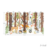 Forest Animal Hide & Seek Brown Peel & Stick Wall Mural with Kids Animals Tree Pattern - York RMK12364M