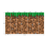 Minecraft Blocks Green Peel & Stick Wall Mural - RoomMates RMK12365M