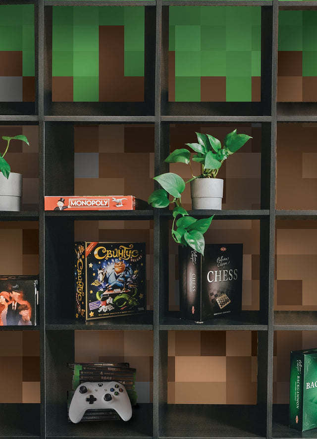 Minecraft Blocks Green Peel & Stick Wall Mural - RoomMates RMK12365M