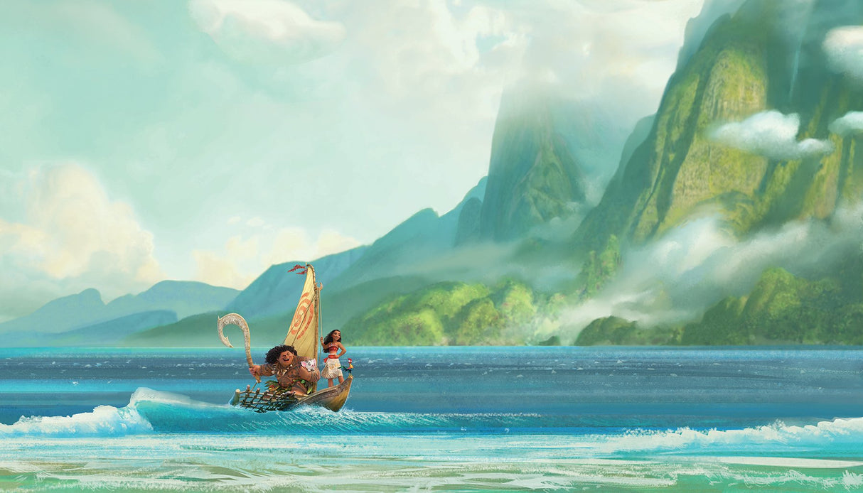 Moana Blue Peel & Stick Wall Mural with Kids Novelty Graphics - York RMK12366M