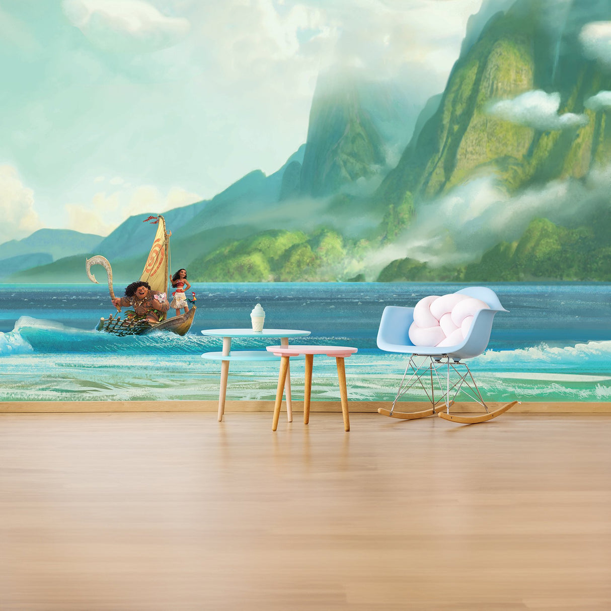 Moana Blue Peel & Stick Wall Mural with Kids Novelty Graphics - York RMK12366M