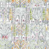 Persian Ikat Grey Peel & Stick Wallpaper with Abstract Ikat Motif - York RMK12370PL
