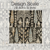 Persian Ikat Black Peel & Stick Wallpaper with Abstract Ikat Pattern, Modern Style - York RMK12371PL