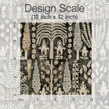 Persian Ikat Black Peel & Stick Wallpaper with Abstract Ikat Pattern, Modern Style - York RMK12371PL SAMPLE