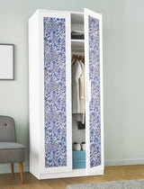 Cat Coquillette Porcelain Garden Blue Peel & Stick Wallpaper with Botanical Floral Motif - York RMK12382PLW