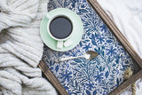Cat Coquillette Porcelain Garden Blue Peel & Stick Wallpaper with Botanical Floral Motif - York RMK12382PLW