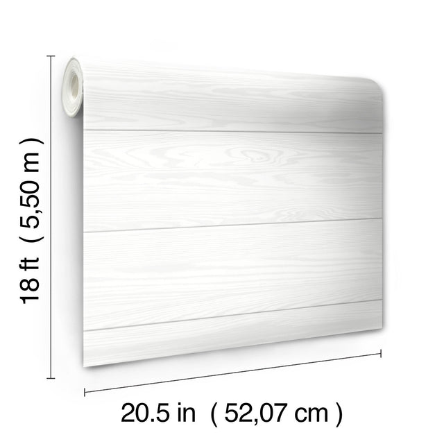 Raised Shiplap Grey Peel & Stick Wallpaper with Raised Ink Texture - York RMK12386PL