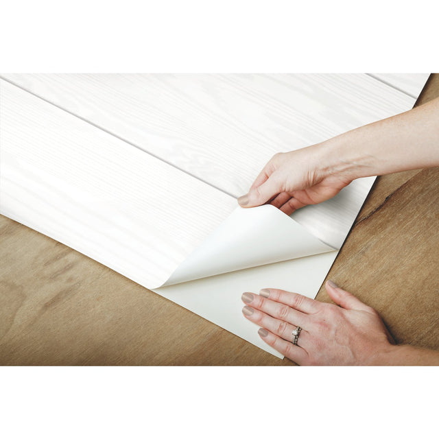 Raised Shiplap Grey Peel & Stick Wallpaper with Raised Ink Texture - York RMK12386PL