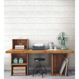 Raised Shiplap Grey Peel & Stick Wallpaper with Raised Ink Texture - York RMK12386PL