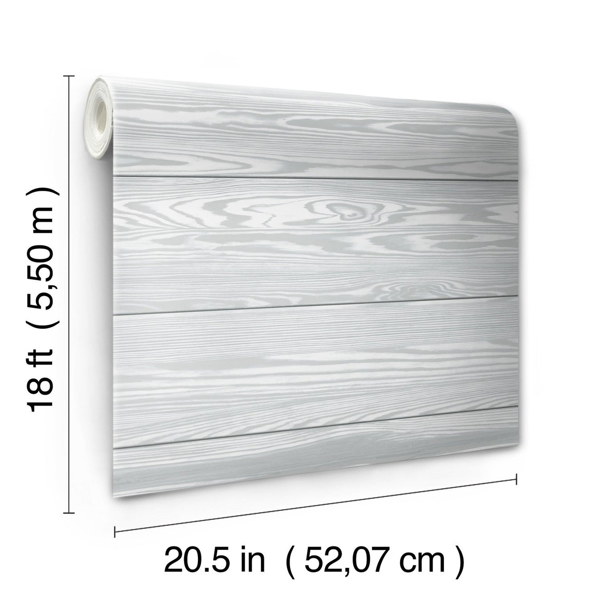 Raised Shiplap Grey Peel & Stick Wallpaper