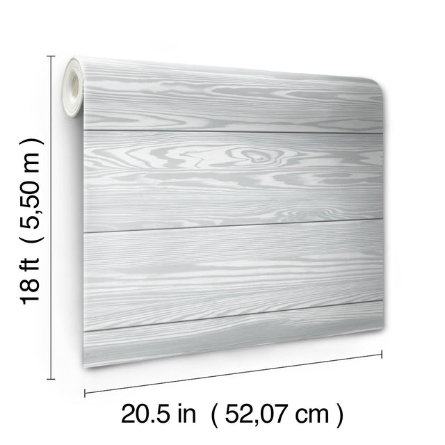 Raised Shiplap Grey Peel & Stick Wallpaper