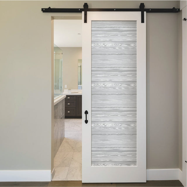 Raised Shiplap Grey Peel & Stick Wallpaper