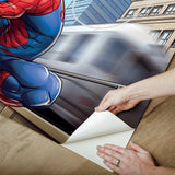 Marvel Spider-Man Blue Peel & Stick Wall Mural with Cityscape Comic Motif - York RMK12390M