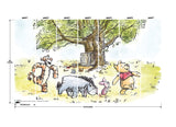 Disneys Winnie the Pooh Watercolor Multicolor Peel & Stick Wall Mural with Kids Licensed Novelty Style - York RMK12391M