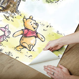 Disneys Winnie the Pooh Watercolor Multicolor Peel & Stick Wall Mural with Kids Licensed Novelty Style - York RMK12391M